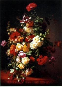 unknow artist Floral, beautiful classical still life of flowers.053